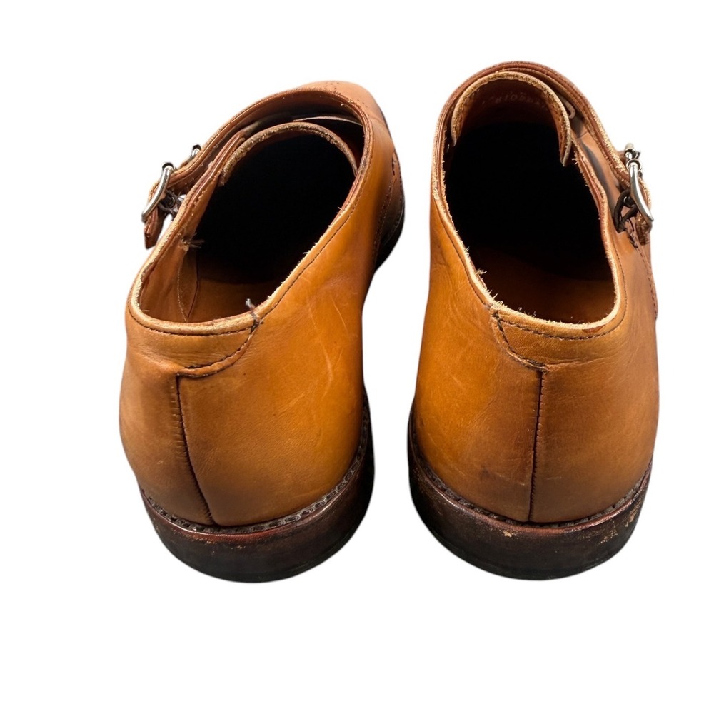 Allen Edmonds St Johns Mens Double Monk Strap Shoes Cap Toe Brogue Tan Brown 12D - Picture 5 of 7